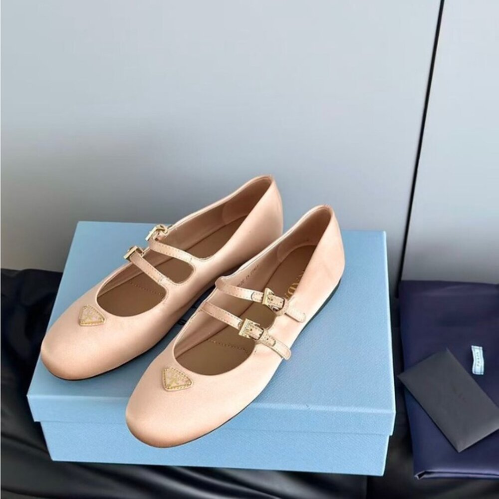 Prada Women's Pink Ballet Flats - Picture 2 of 4
